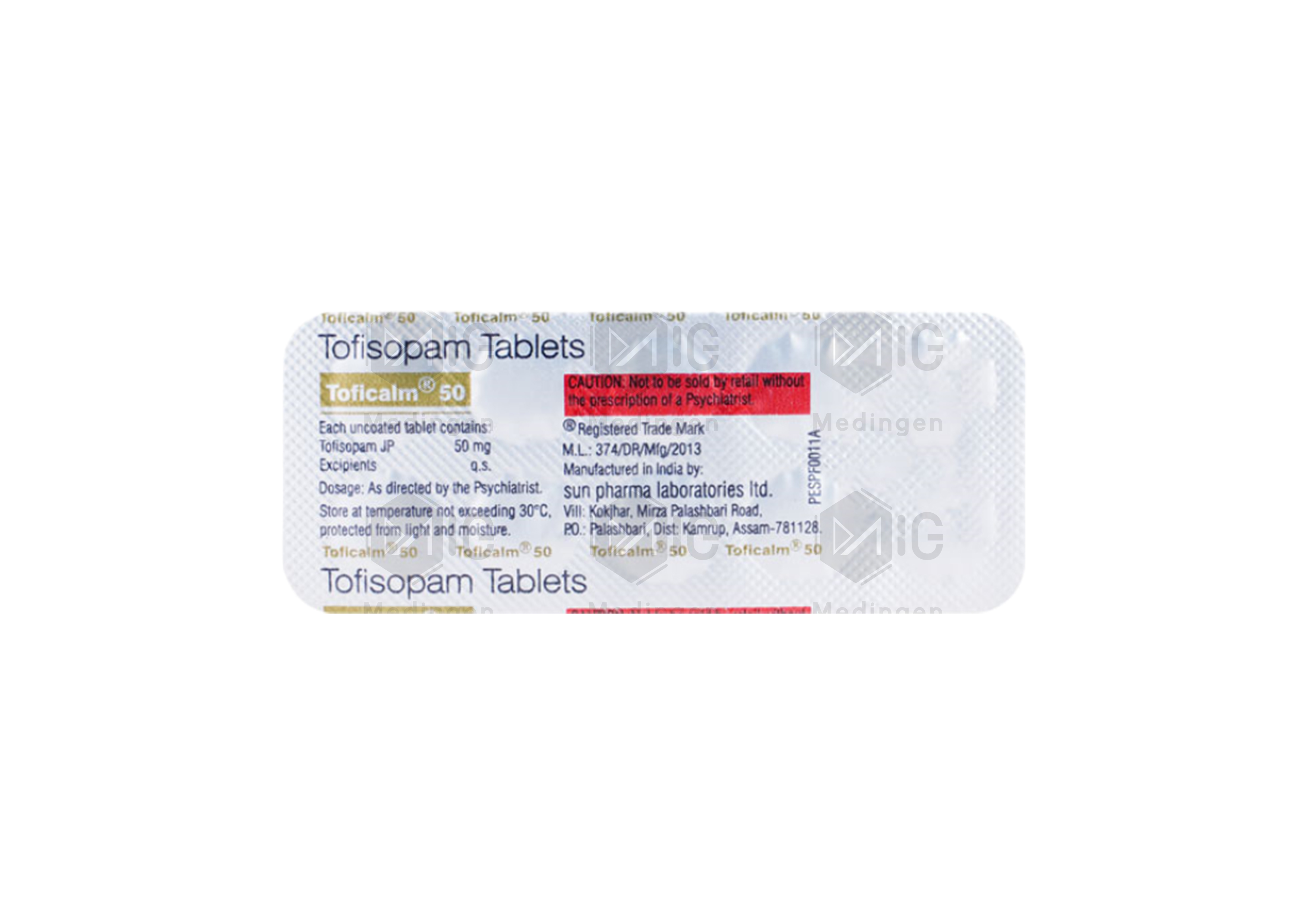 TOFICALM 50MG